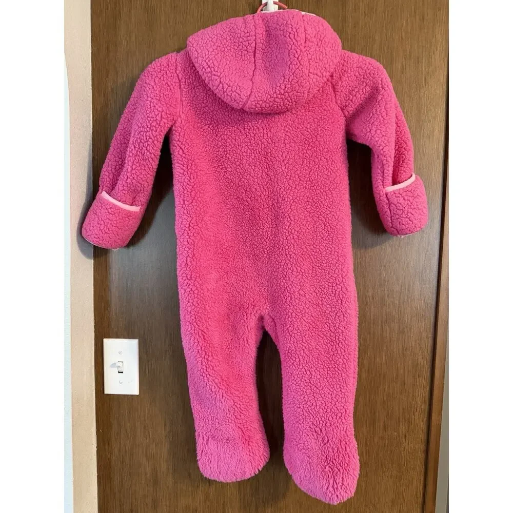 Snozu Girls dark pink light pink 24 month snowsuit Fuzzy Warm Winter zippered